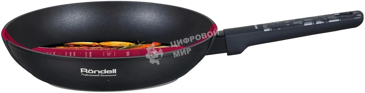 Сковорода Rondell Kitchen RDA-1982 круглая 24см, покрытие: Xylan Plus ручка несъемная (без крышки) черный