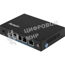 Коммутатор Falcon Eye FE-104POE-S, 4×100 Мбит/с PoE + 1×100 Мбит/с Uplink, неуправляемый