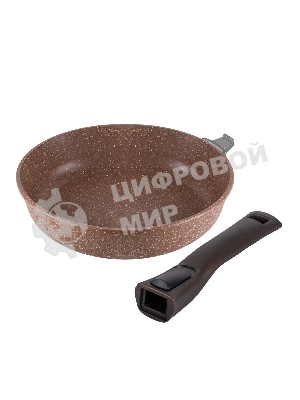 Сковорода MAUNFELD MEGAN MF24MGN01DH из литого алюминия со съемной ручкой, 24 см