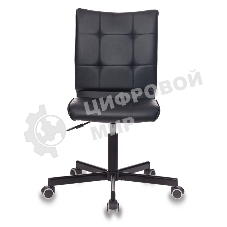 Кресло Бюрократ CH-330M/BLACK черный, экокожа, 120 кг, механизм качания, без подлокотников