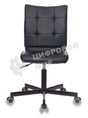 Кресло Бюрократ CH-330M/BLACK черный, экокожа, 120 кг, механизм качания, без подлокотников