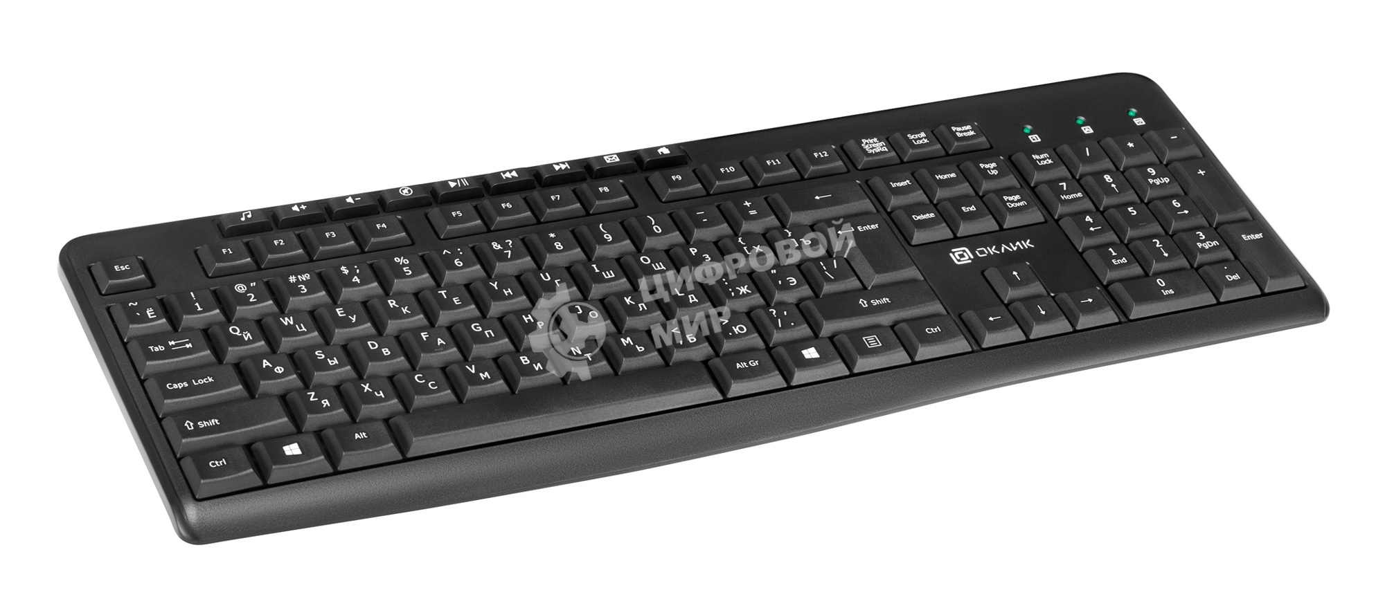 Комплект клавиатура + мышь Oklick/Оклик 225M клав:черный мышь:черный USB беспроводная Multimedia