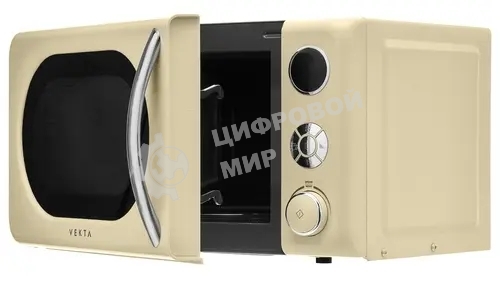 Микроволновая печь Vekta TS720BRC бежевый, 20 л, 700 Вт, переключатели - кнопки, поворотный механизм
