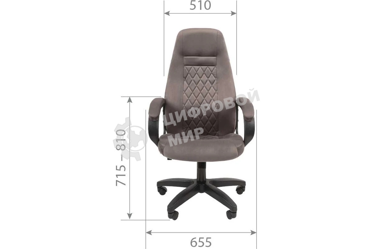 Кресло офисное Chairman Home 951 ткань Т-55 серый