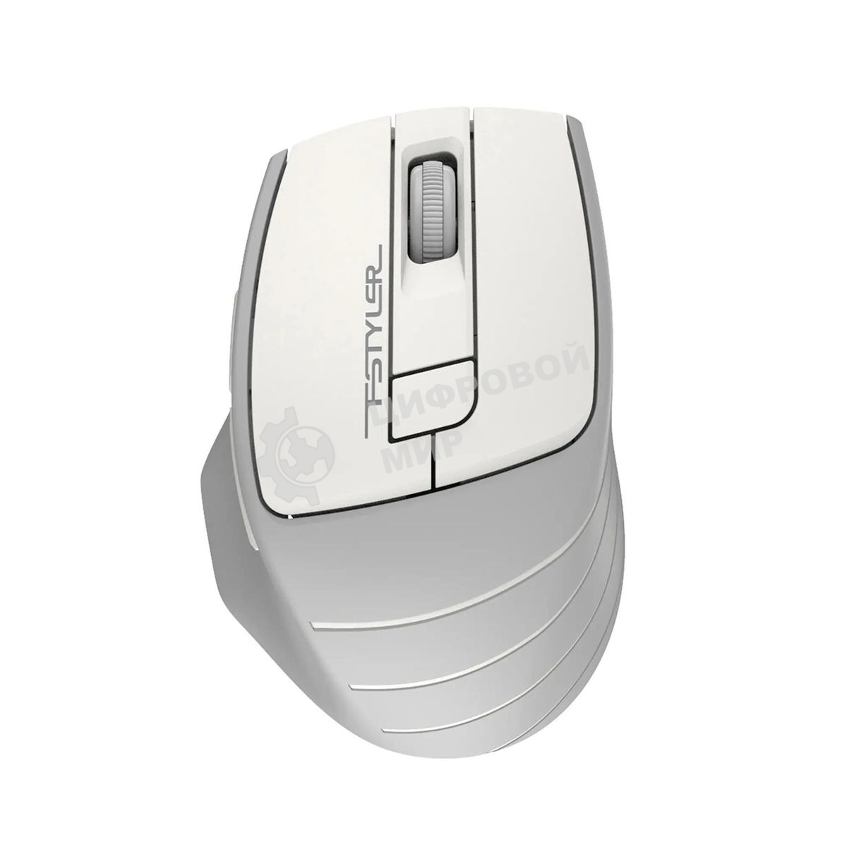 Мышь беспроводная A4Tech Fstyler FG30 белый/серый, 2000 dpi, радиоканал, USB, кнопки - 5