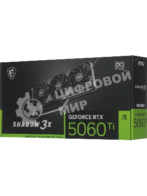 Видеокарта MSI RTX 5060Ti SHADOW 3X OC CLASSIC 8Gb GDDR7 128bit 3xDP HDMI 3FAN RTL