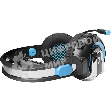 Гарнитура Crown CMGH-3001 чёрный/синий, проводная, подсветка