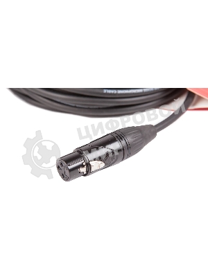 Кабель микрофонный FORCE FMC-06/9XLR (M) - XLR (F), высококачественный балансный, малошумящий с проводниками из безкислородной меди OFC, диаметр 6 мм, черные профессиональные металлические разъемы, длина 9 м, цвет черный