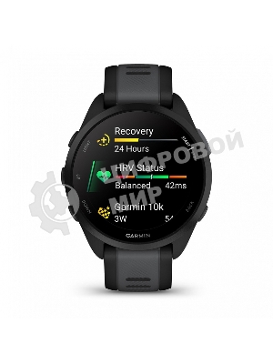 Смарт-часы Garmin Forerunner 165 черный, серый ремешок 43мм