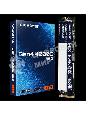 Накопитель SSD Gigabyte 4000E, 1Tb, PCIe 4.0 x4, M.2 2280, NVMe, R/W 4000/3900