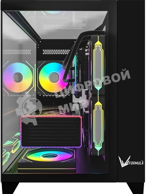 Компьютерный корпус AeroCool/Formula Crystal Z9ML Floe черный без БП mATX 4x120мм 2xUSB 3.0 audio bott PSU