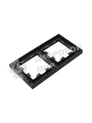 Рамка 2-местная Эпика EKF UP1-FPB-02 черная, пластик