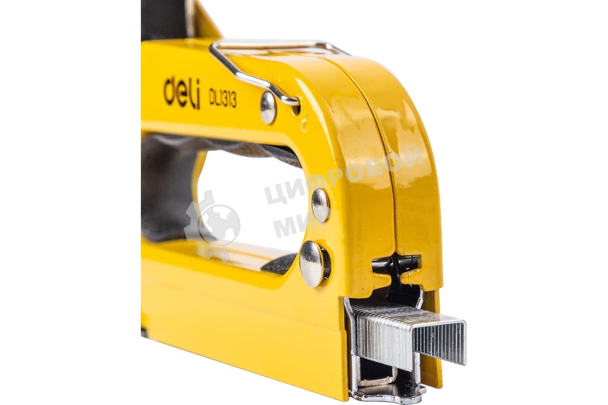 Мебельный степлер Deli DL1313 3-в-1. 4-8мм. 0,6 кг. Полностью стальная конструкция. Подходит для D/U/T.