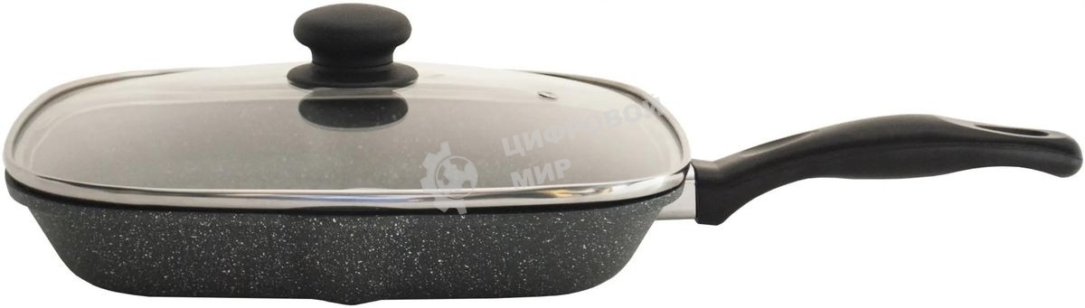 Сковорода-гриль StarWind Chef SW-CH3027GGR, 27х27 см, серый