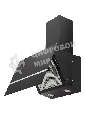 Вытяжка наклонная KRONA Bruna 600 S черный/серебристый, 59.5 см, 1300 куб. м/ч, 56 дБ
