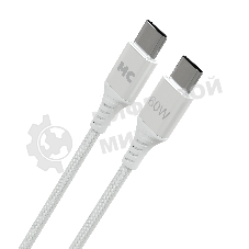 Кабель MORE CHOICE (4620202554116) K69aa 2м USB 3.0A PD 60W для Type-C Type-C- 2м, белый