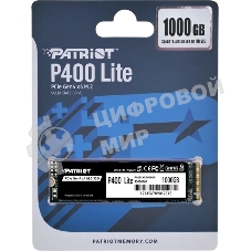 Накопитель SSD Patriot P400 Lite 1Tb M.2 2280 NVMe PCle 4.0 x4 R3500/W2700 TbW 560Tb 3D NAND with HS
