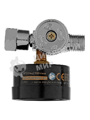 Регулятор давления с манометром Denzel для краскораспылителя K1500, 12 бар, 1/4