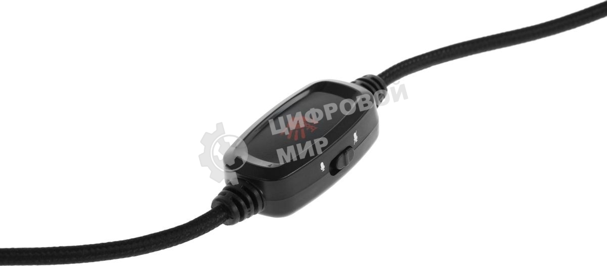 Гарнитура проводная с микрофоном A4Tech Bloody G535P черный/серебристый 2м мониторные оголовье (G535P 4PIN+USB/BLACK+SILVER)