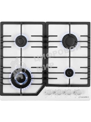 Газовая варочная панель Maunfeld EGHE.64.43CW/G, 4 конфорки, эмалированная сталь, белый