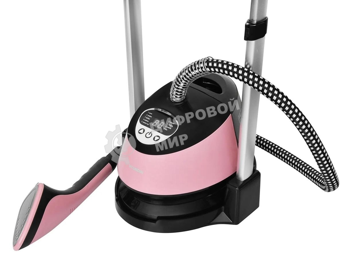 Отпариватель Hyundai H-US02543 розовый/черный, 1800 Вт, 40 г/мин, 1.35 л