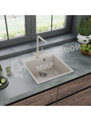 Кухонная мойка Maunfeld Perla 460 MFQS-460LBG светло-бежевый