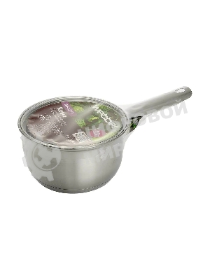 Ковш WEBBER BE-127/2 2,1 л со стеклянной крышкой, 16х9,5 см, нержавеющая сталь