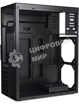 Компьютерный корпус CBR ATX Miditower J02, без БП, 1хUSB 3.0, 2хUSB 2.0, HD Audio+Mic, черный PCC-ATX-J02-WPSU