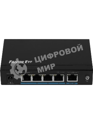 Коммутатор Falcon Eye FE-104POE-S, 4×100 Мбит/с PoE + 1×100 Мбит/с Uplink, неуправляемый