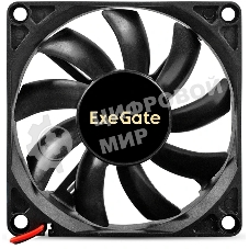 Вентилятор корпусной ExeGate EX08015S2P, 80 мм, 2000 об/мин, 20 дБ, 2-pin, без подсветки