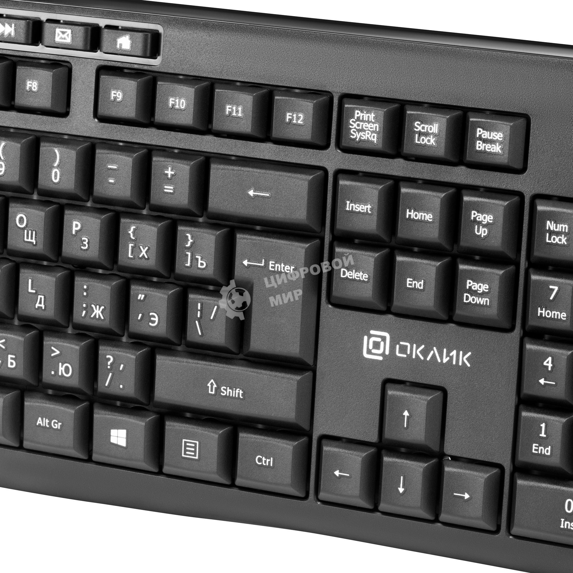 Комплект клавиатура + мышь Oklick/Оклик 225M клав:черный мышь:черный USB беспроводная Multimedia