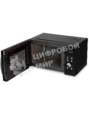 Микроволновая печь Hyundai HYM-D2078 черный/серебристый, 23 л, 800 Вт, переключатели - кнопки, поворотный механизм