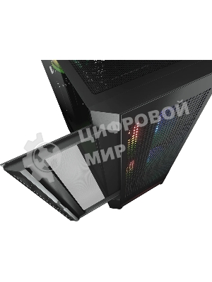 Компьютерный корпус Cougar Airface RGB Black, 2х140мм + 1x120мм ARGB Fan, ARGB Fan Hub, без БП, черный, ATX
