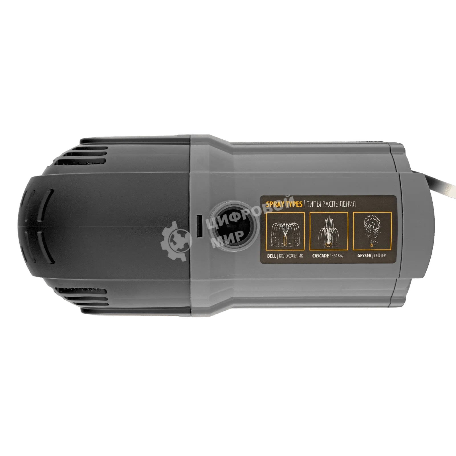 Насос фонтанный Denzel FNP31-24 31 Вт, подъем 2,4 м, 1500 л/ч, колокольчик/2 каскада/гейзер