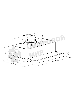 Вытяжка встраиваемая Maunfeld VS Fast 60 нержавеющая сталь, 60 см, 850 куб. м/ч, 47 дБ