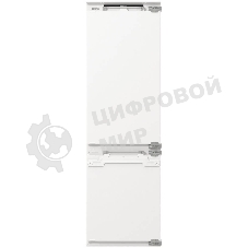 Встраиваемый холодильник Gorenje NRKI517142, полезный объем 243 л, электронное управление, цифровой дисплей, автоматическое размораживание No Frost, быстрое замораживание, интенсивное охлаждение, зона свежести с контролем влажности, слайдерное крепление, энергоэффективность А+