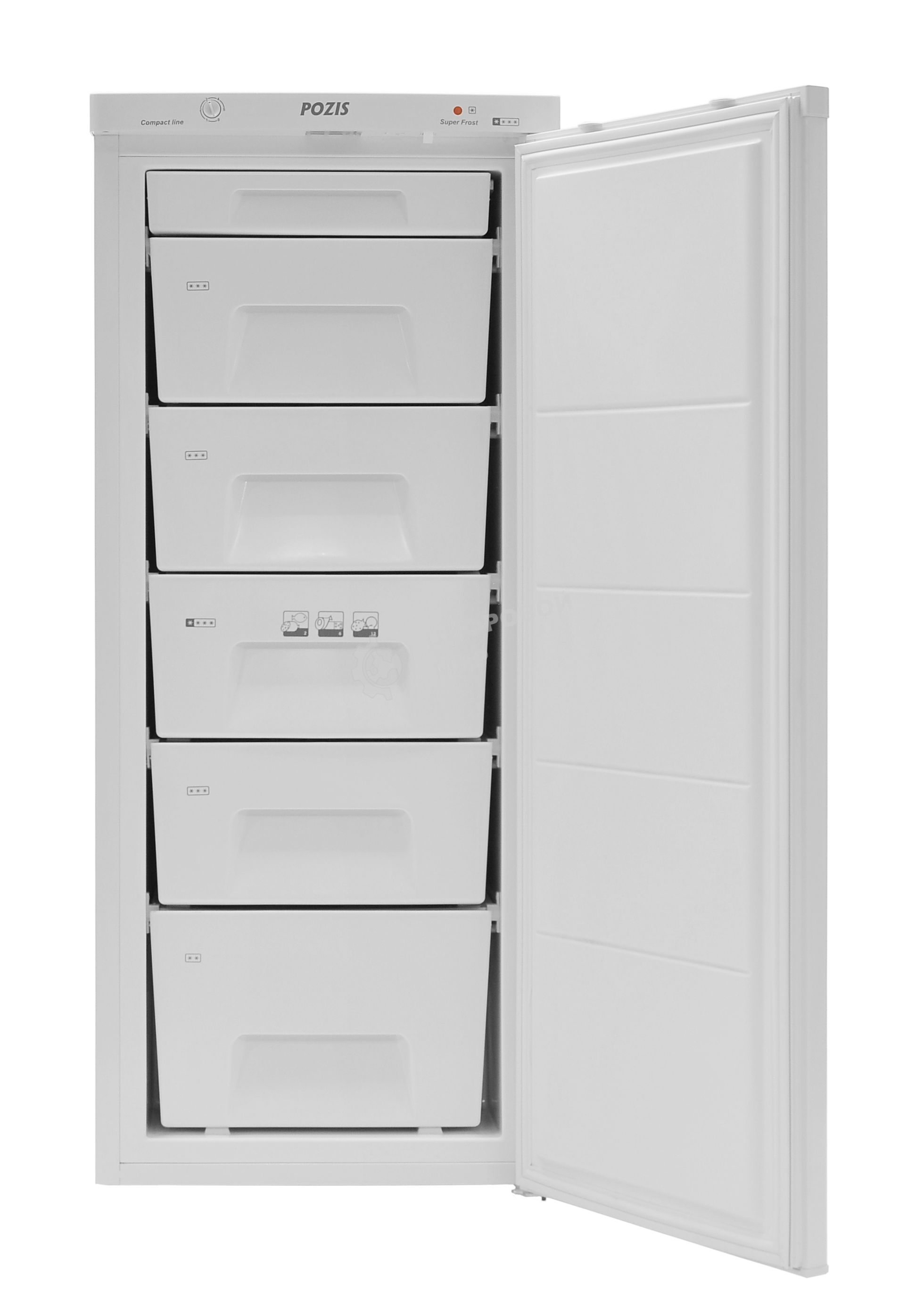 Морозильная камера Pozis FV-115 серебристый, 111л, 6 ящиков