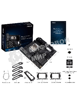 Материнская плата ASUS Pro WS W790E-SAGE SE, LGA4677, Intel W790, 8xDDR5 (ECC), 3xM.2, 2xSlimSAS, 8xSATA, 7xPCIe 5.0, 2x10Gb LAN, 1xUSB 3.2 Gen 2x2 (Type-C), 5xUSB 3.2 Gen 2 (Type-A + Type-C), 2xUSB 2.0, 5x3.5 мм, 7.1, EATX