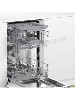 Встраиваемая посудомоечная машина Bosch SPV4EMX10E, серебристый, 44.8 см, 10 компл., 44 дБ, класс C