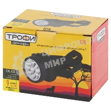 Фонарь налобный ЭРА светодиодный Трофи TG9 ударопрочный, 9 LED, 2 режима, аккумуляторный, черный