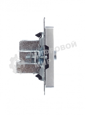 Розетка телевизионная проходная IEK BRITE РТВ10-0-БрА алюминий