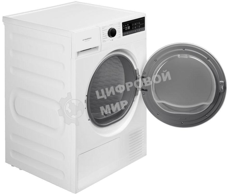 Сушильная машина Maunfeld MFDM168WH03 белый, 8 кг, сушка - тепловой насос, программ - 16, 59.5 x 84.5 x 61 см
