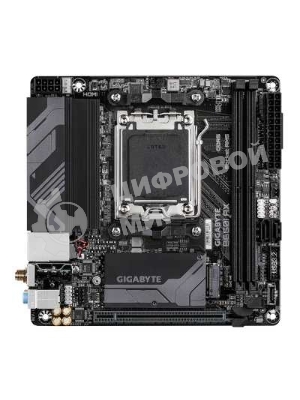 Материнская плата GIGABYTE B650I AX, AM5, AMD B650, 2xDDR5, 2xSATA, 1xM.2, 1xPCIe 4.0 x16, 1xHDMI, 1xDP, 1x2.5Gb LAN, Wi-Fi 6E, Bluetooth 5.3, 1xUSB-C 5Gbps, 1xUSB-A 5Gbps, 3xUSB-A 2.0, 3x3.5 мм, 7.1, ITX