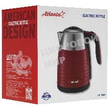Чайник электрический Atlanta ATH-2445 bordo
