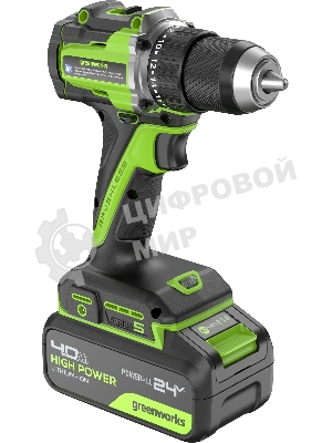 Дрель безударная Greenworks DD560 патрон:быстрозажимной реверс (3708407CUB)