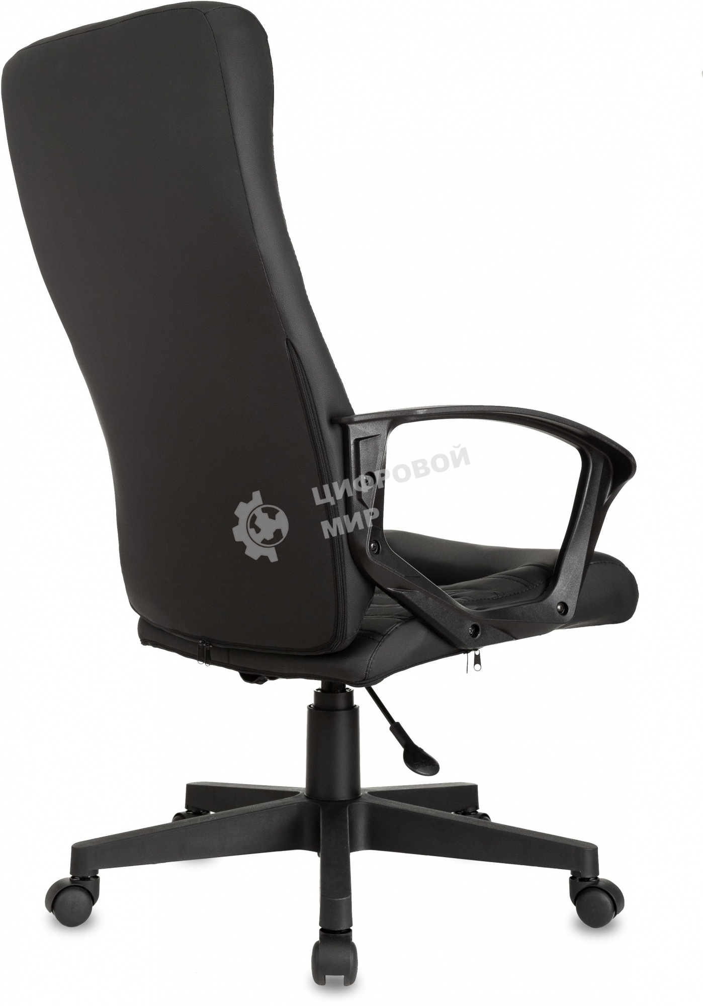 Кресло руководителя Бюрократ CH-480LT черный, эко.кожа, крестов. пластик