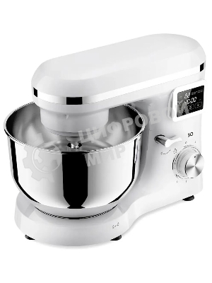 Планетарный миксер BQ MX640 White. Максимальная мощность 1600 Вт/Чаша из нержавеющей стали 6 л/Функция ферментации/Подогрев чаши до 40'C/Электронное управление/Металлические насадки в комплекте/Металлические шестерни/Двойная защита: от перегрева, от перегрузки/Защтная крышка от брызг/LED подсветка/Длина сетевого шнура 1 м