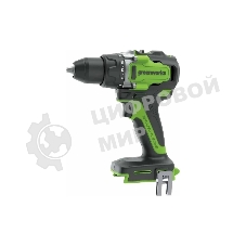 Дрель-шуруповерт аккумуляторная GREENWORKS GD24DD140, Аккумуляторная, 24В, Без АКБ и ЗУ