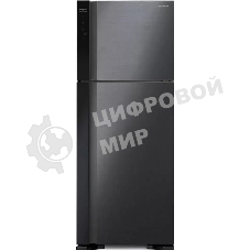 Холодильник Hitachi HRTN7489DFBBKCS черный инвертер двухкамерный 333/117л морозилка сверху, No Frost