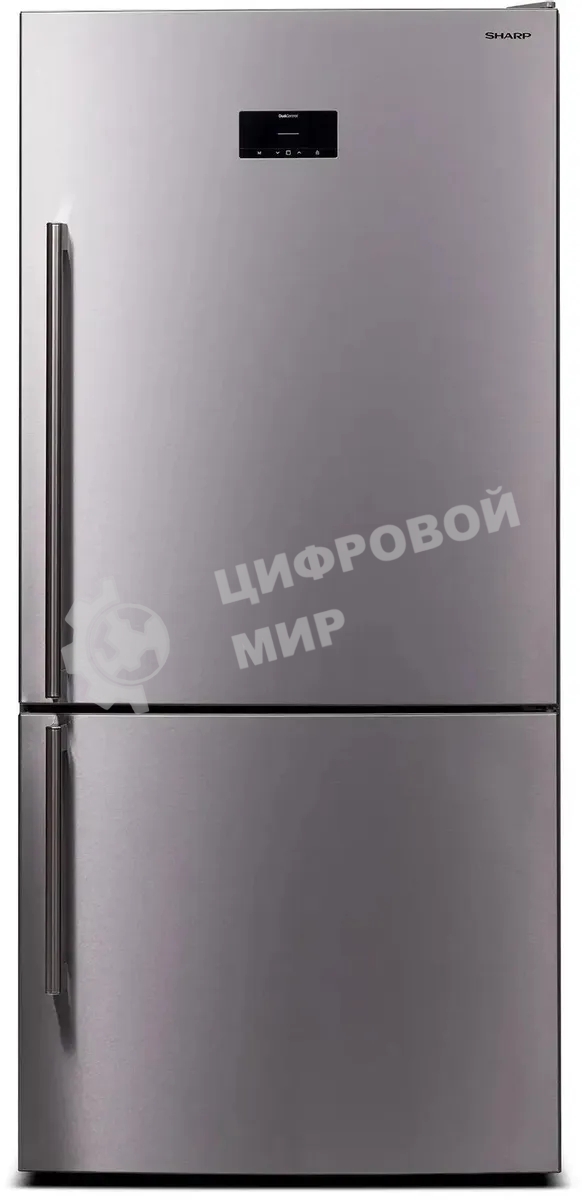 Холодильник Sharp SJ653GHXI52R серебристый двухкамерный 400/164 л морозилка снизу, No Frost